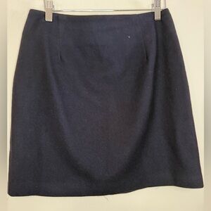 Ilyse Hart LTD Vintage Elegant Navy Women's Skirt 100% wool size 12